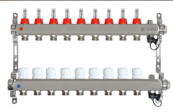 Коллекторная группа TAEN нерж сталь 1x3/4x9 расходомеры/рег клапаны/ручн воздух
