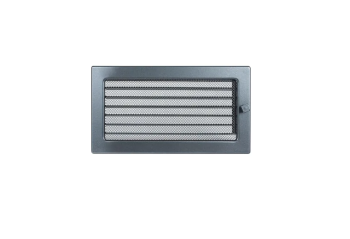 Решетка металлическая вентиляционная с жалюзи 170*300 цвет тёмно-серый